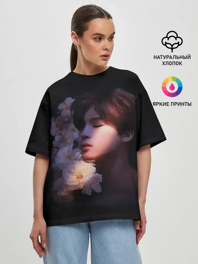 Женская футболка оверсайз