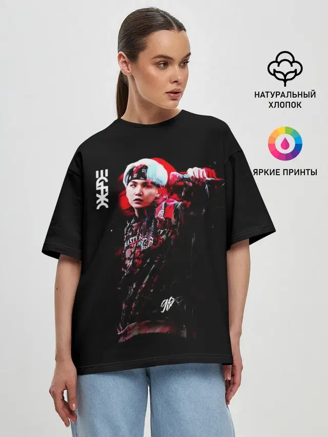 Женская футболка оверсайз