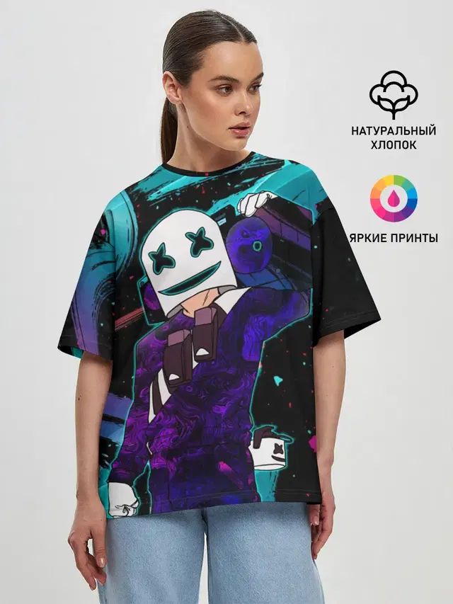 Женская футболка оверсайз