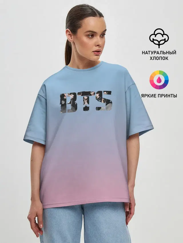 Женская футболка оверсайз