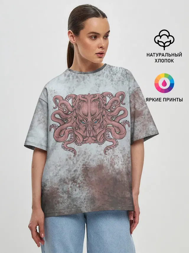 Женская футболка оверсайз
