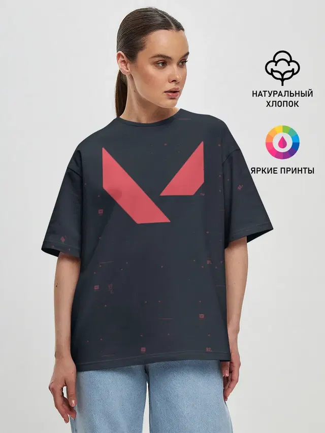 Женская футболка оверсайз