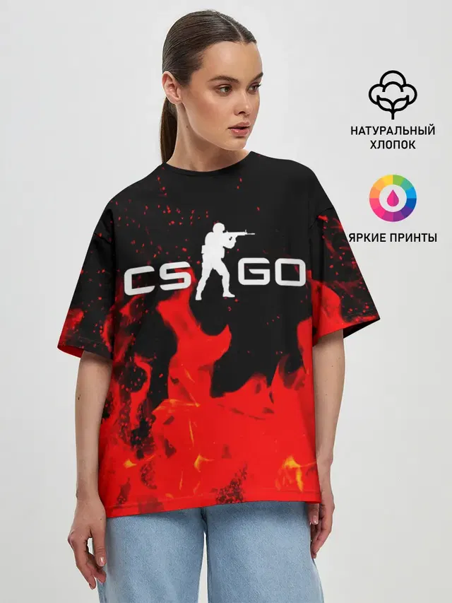 Женская футболка оверсайз