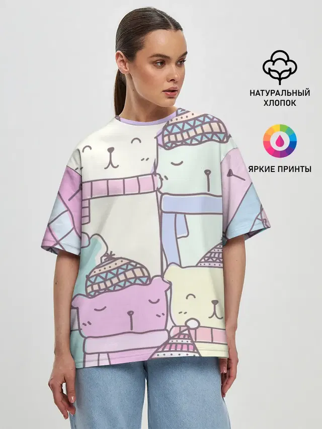 Женская футболка оверсайз