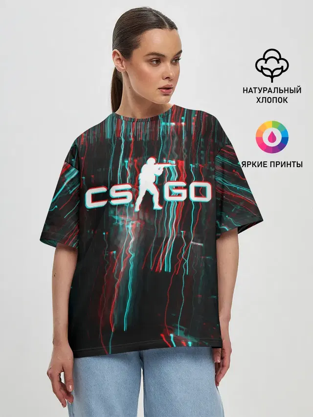 Женская футболка оверсайз