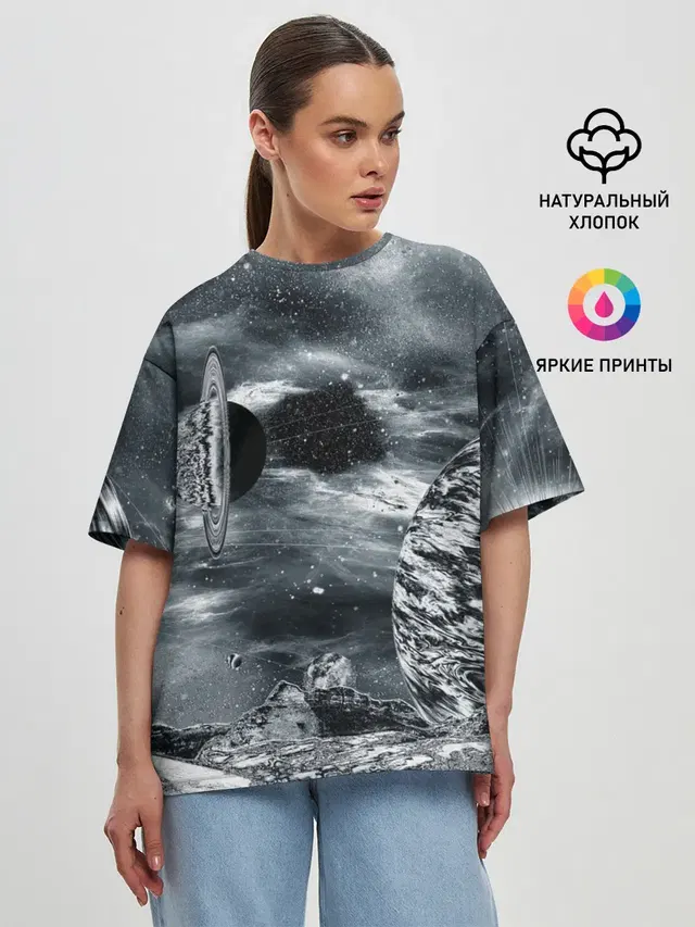 Женская футболка оверсайз