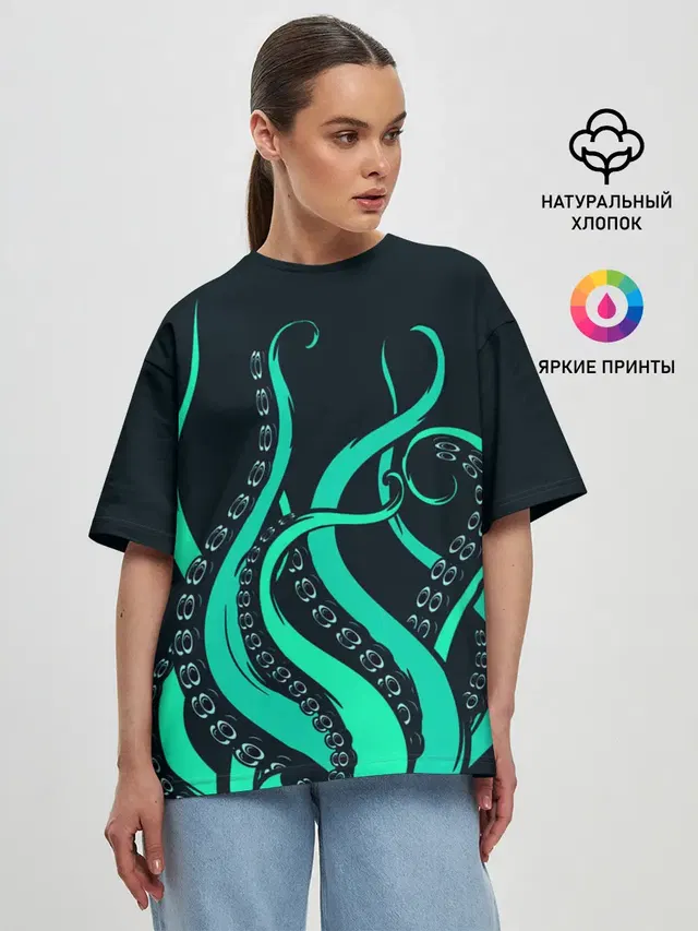Женская футболка оверсайз