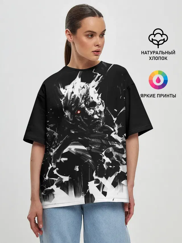 Женская футболка оверсайз