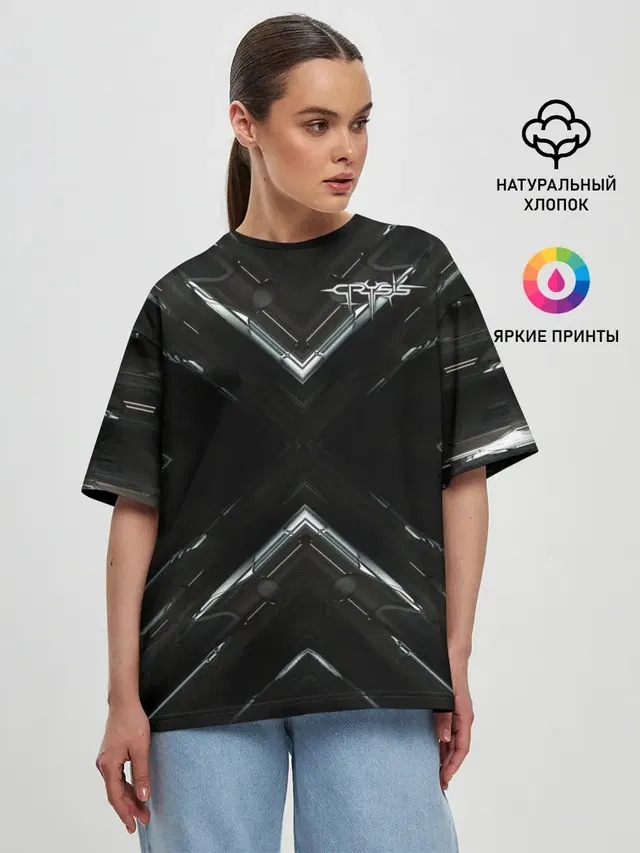 Женская футболка оверсайз