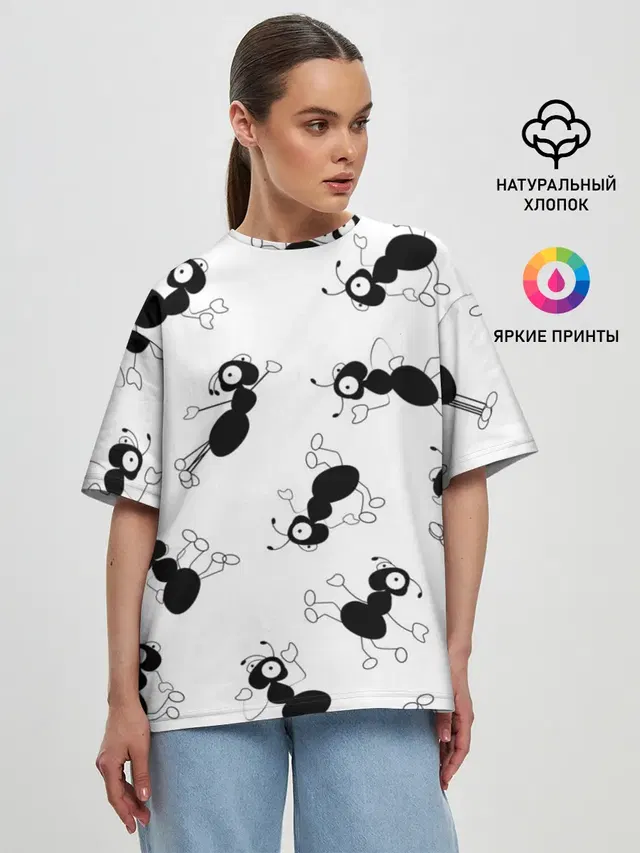 Женская футболка оверсайз