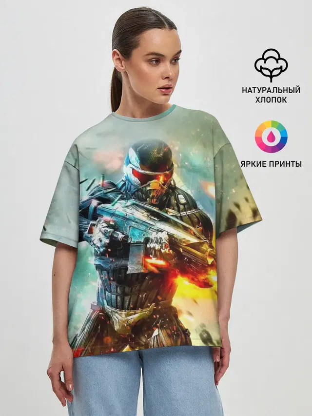Женская футболка оверсайз