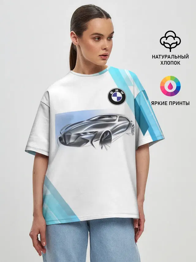 Женская футболка оверсайз