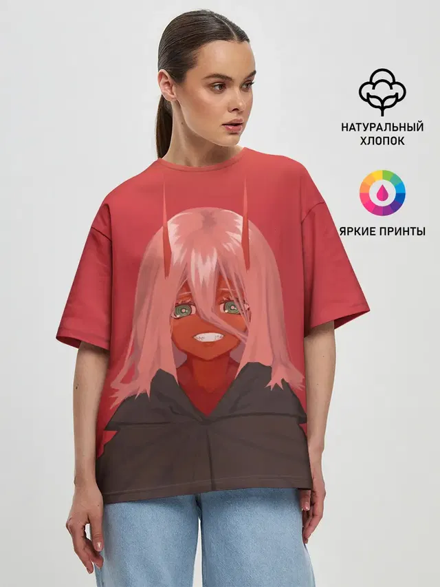 Женская футболка оверсайз с принтом «Little Devil»