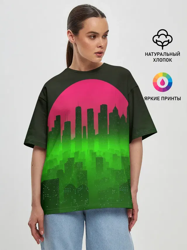 Женская футболка оверсайз