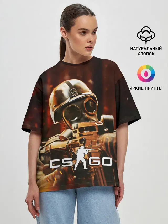 Женская футболка оверсайз