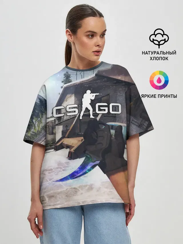 Женская футболка оверсайз