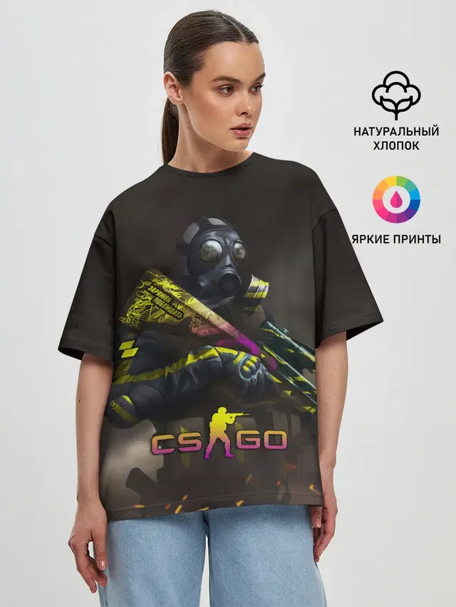 Женская футболка оверсайз