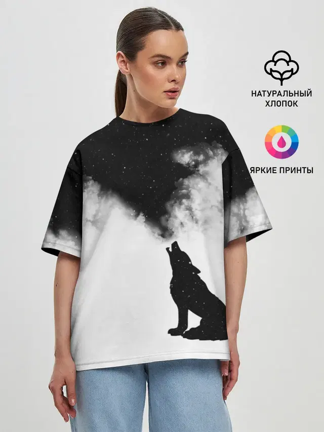 Женская футболка оверсайз