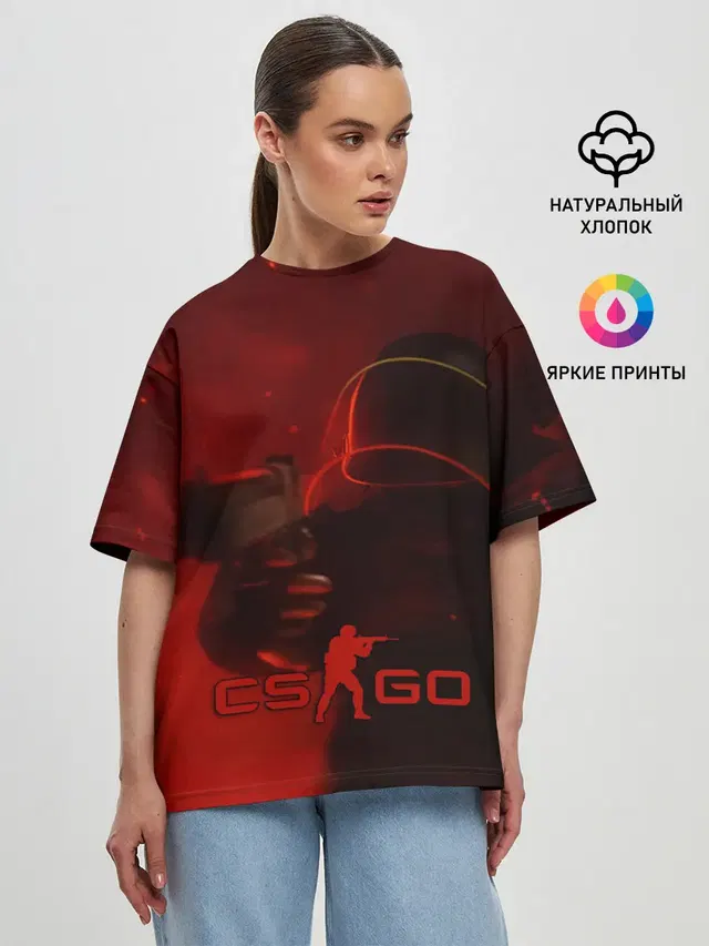 Женская футболка оверсайз