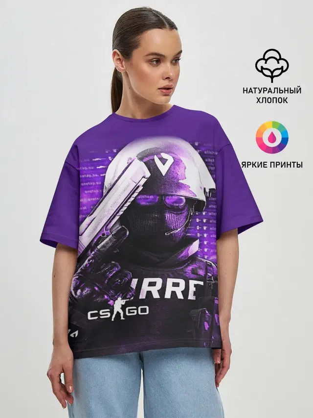 Женская футболка оверсайз