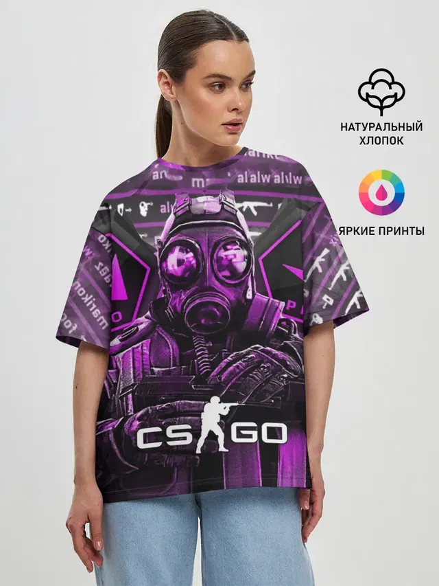 Женская футболка оверсайз