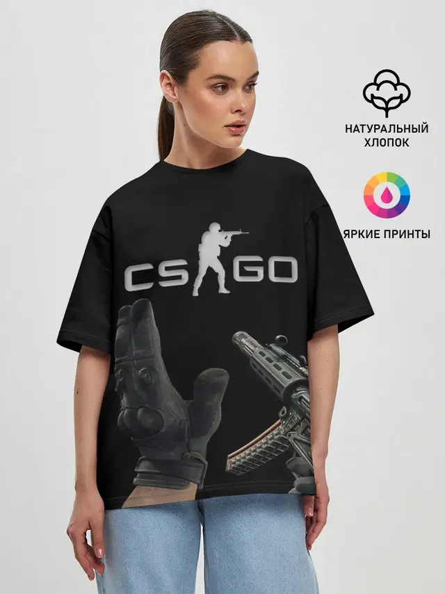 Женская футболка оверсайз