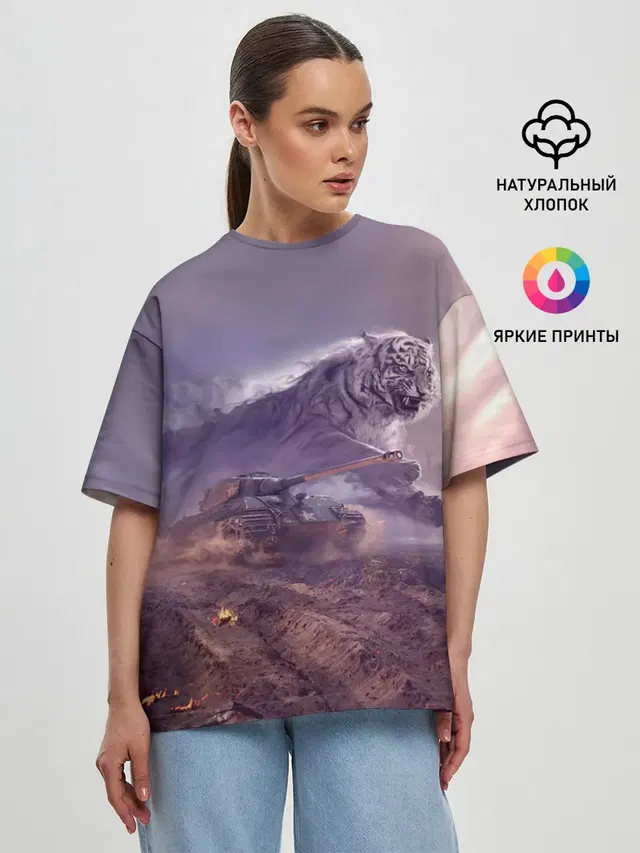 Женская футболка оверсайз