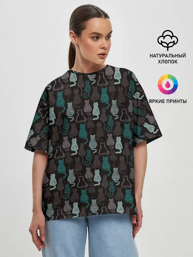 Женская футболка оверсайз