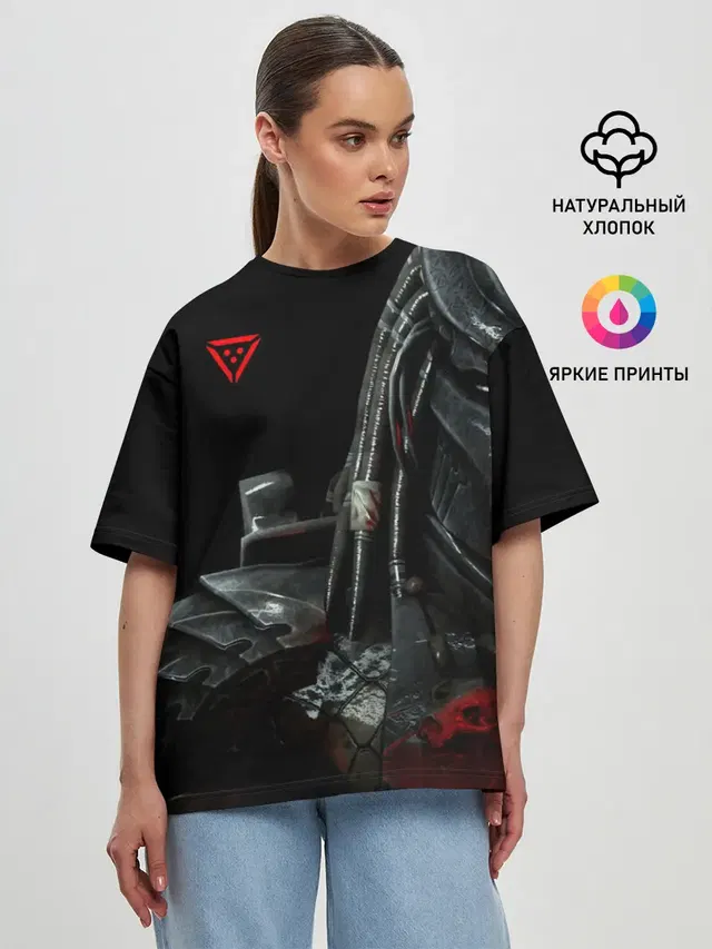 Женская футболка оверсайз