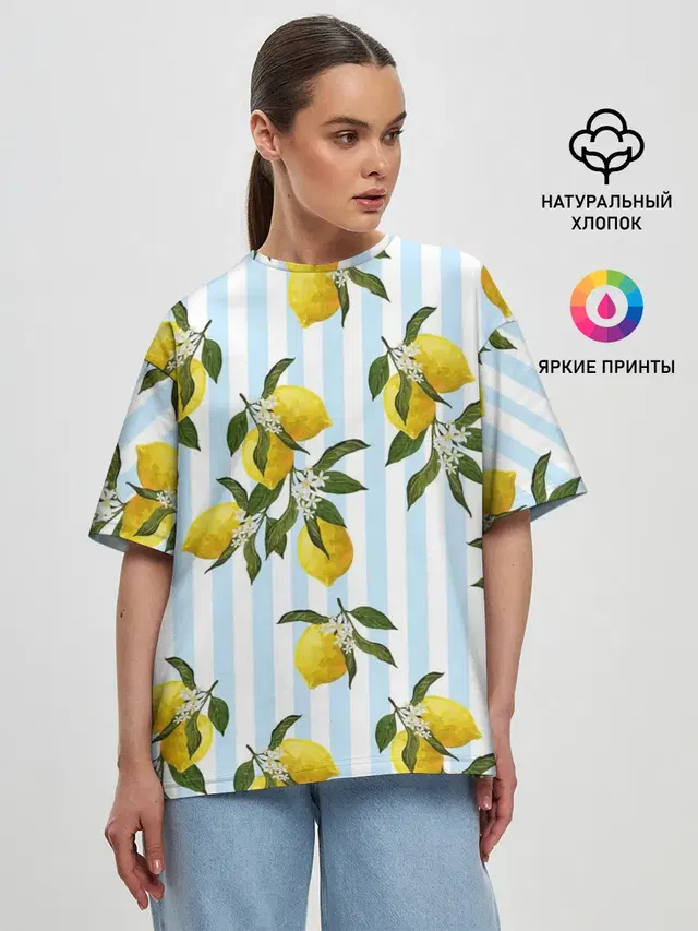 Женская футболка оверсайз
