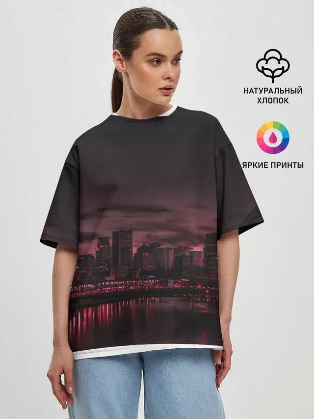 Женская футболка оверсайз