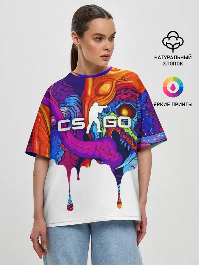 Женская футболка оверсайз
