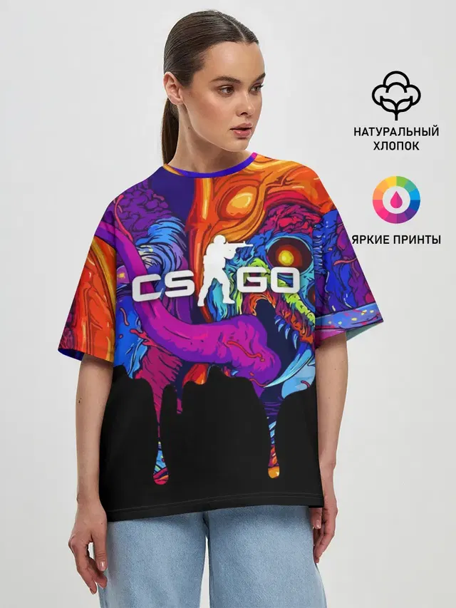 Женская футболка оверсайз