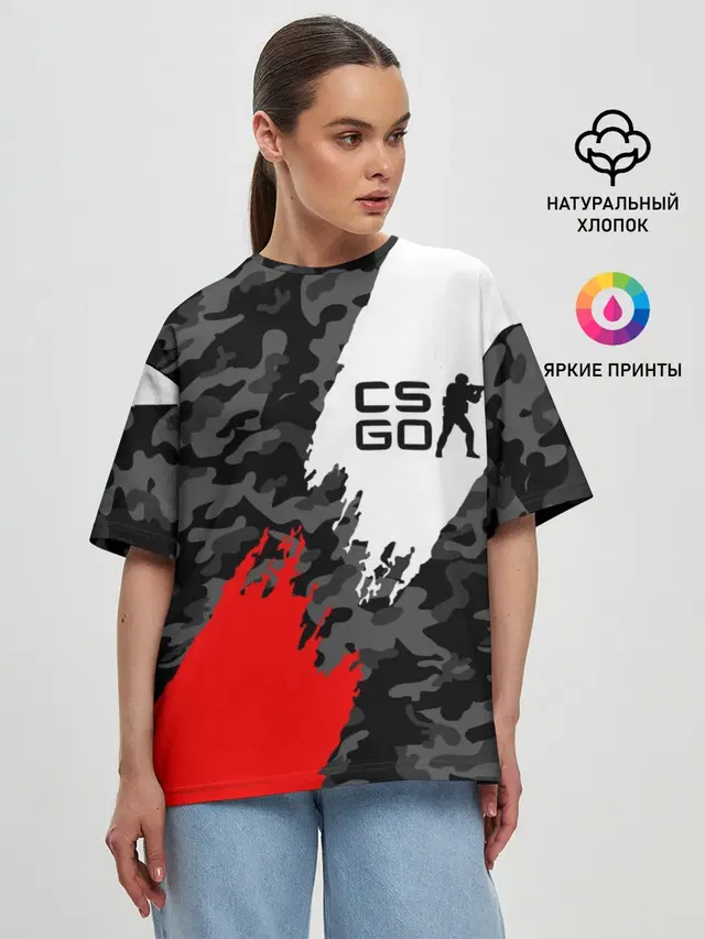 Женская футболка оверсайз