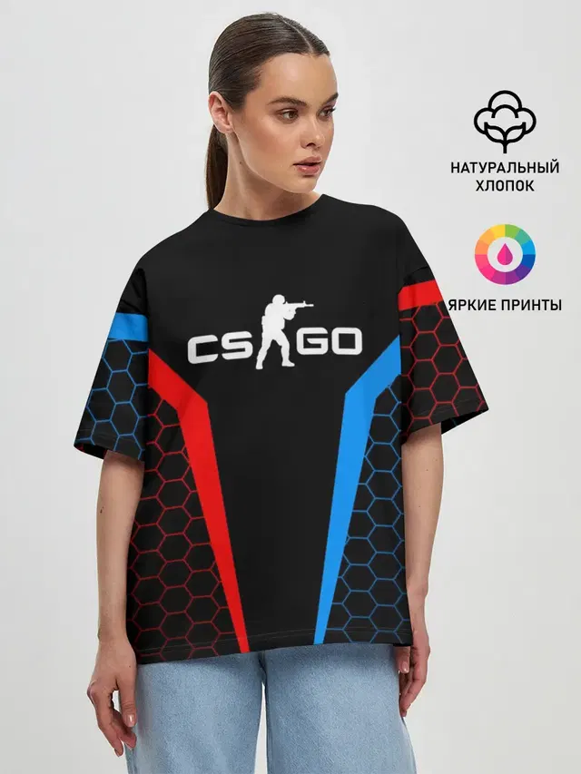 Женская футболка оверсайз
