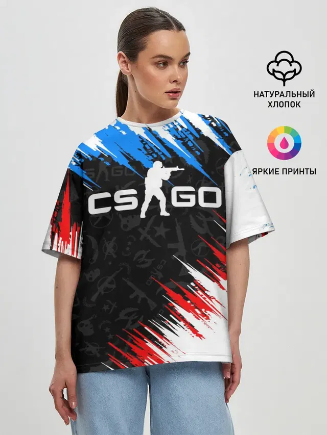 Женская футболка оверсайз