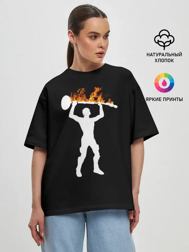 Женская футболка оверсайз
