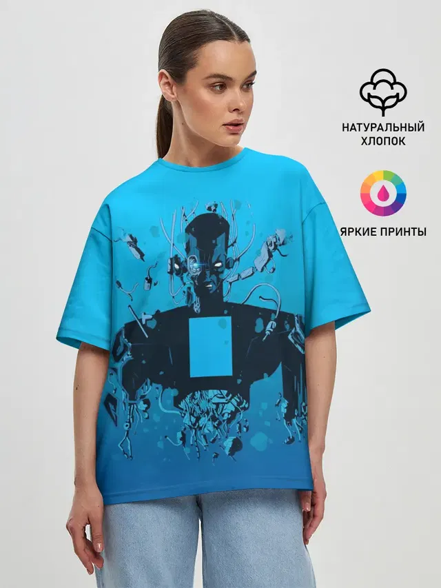 Женская футболка оверсайз