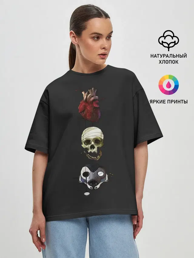 Женская футболка оверсайз