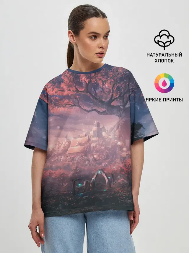 Женская футболка оверсайз