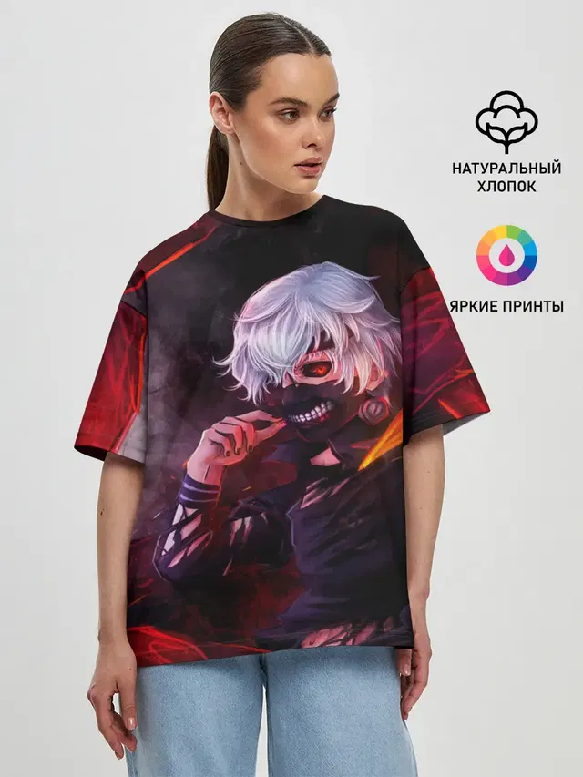 Женская футболка оверсайз