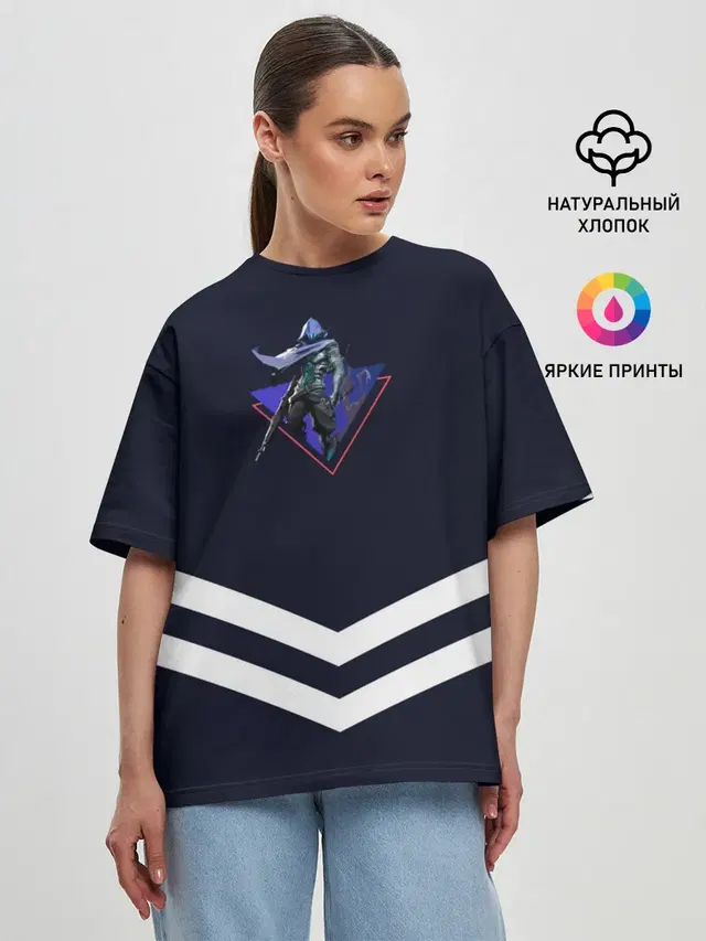 Женская футболка оверсайз