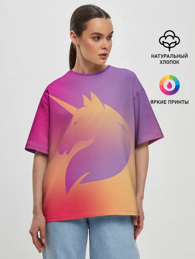 Женская футболка оверсайз