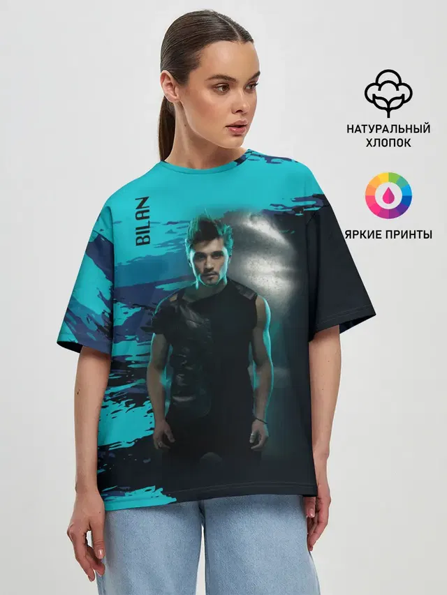 Женская футболка оверсайз