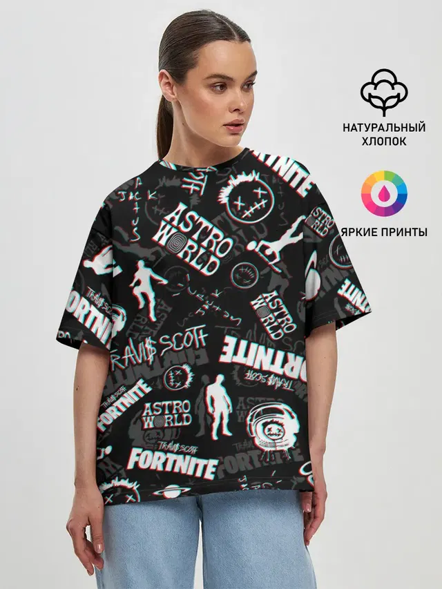 Женская футболка оверсайз