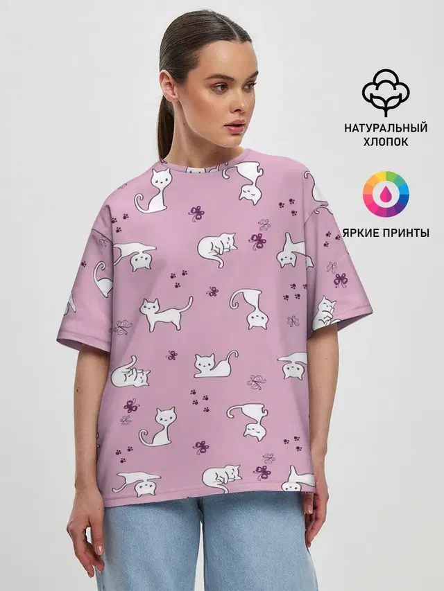 Женская футболка оверсайз