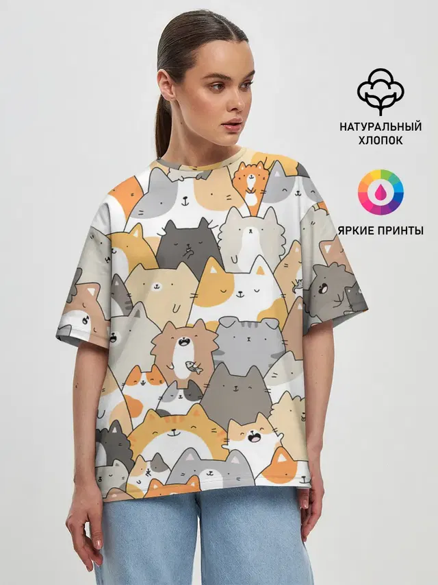 Женская футболка оверсайз