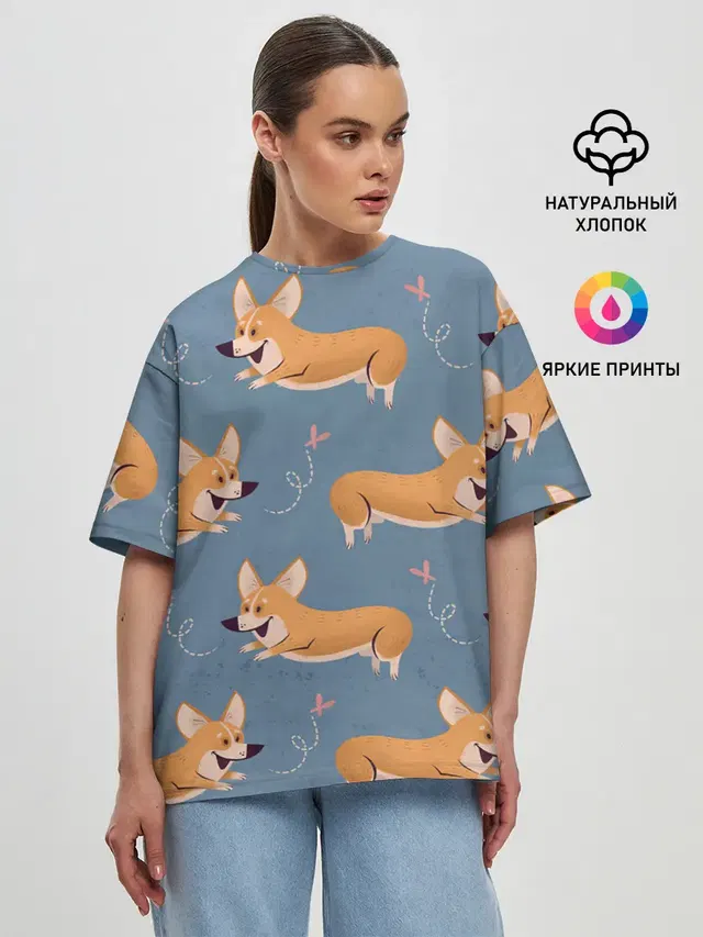 Женская футболка оверсайз