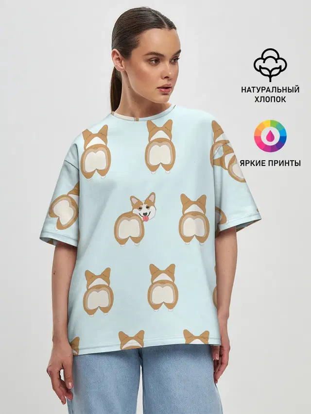 Женская футболка оверсайз