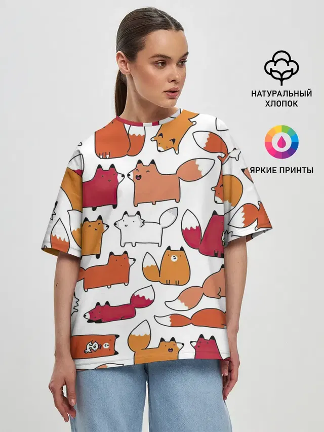 Женская футболка оверсайз
